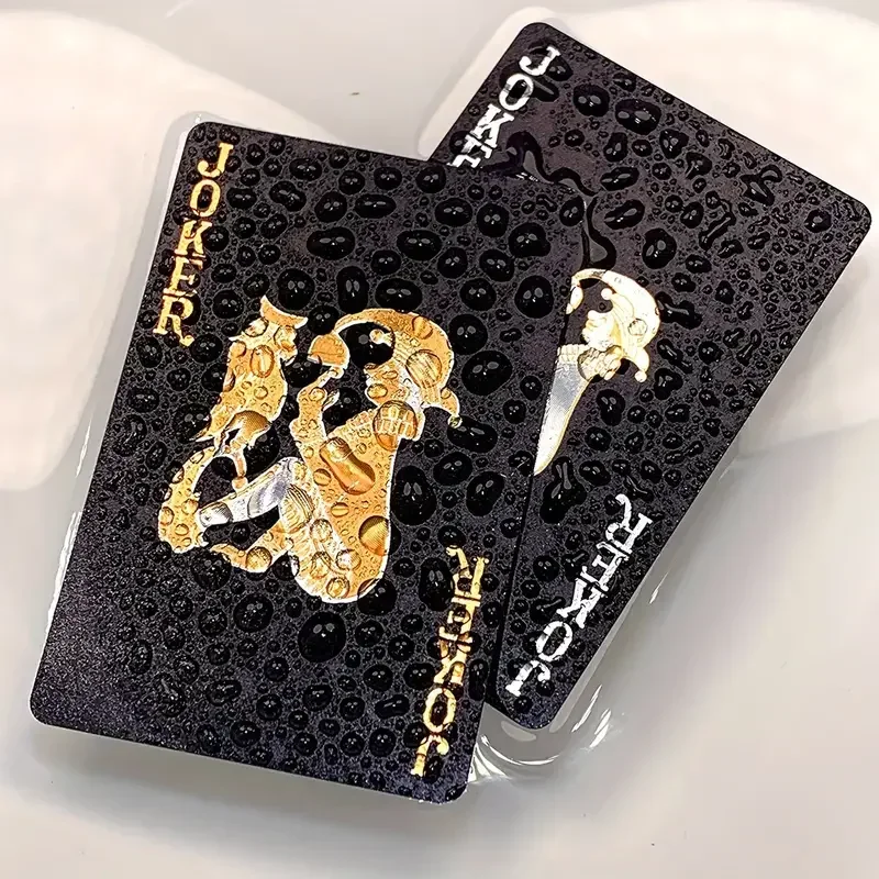 Color Black Gold Playing Card Game Card Group Waterproof Poker Suit Magic Dmagic Package Board Game Collection Entertainment thumbnail 6