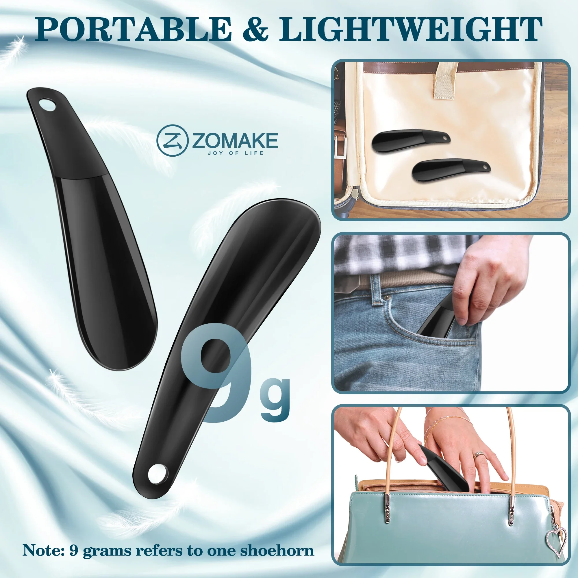 16CM Portable Mini Professional Shoe Horn Durable Plastic Spoon Shaped children Shoe Changing Assistant Flexible Shoe Lifter thumbnail 3