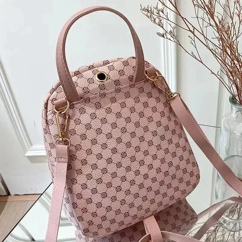 Classic floral material backpack for women, fashionable student backpack for women, daily shopping bag for women thumbnail 6