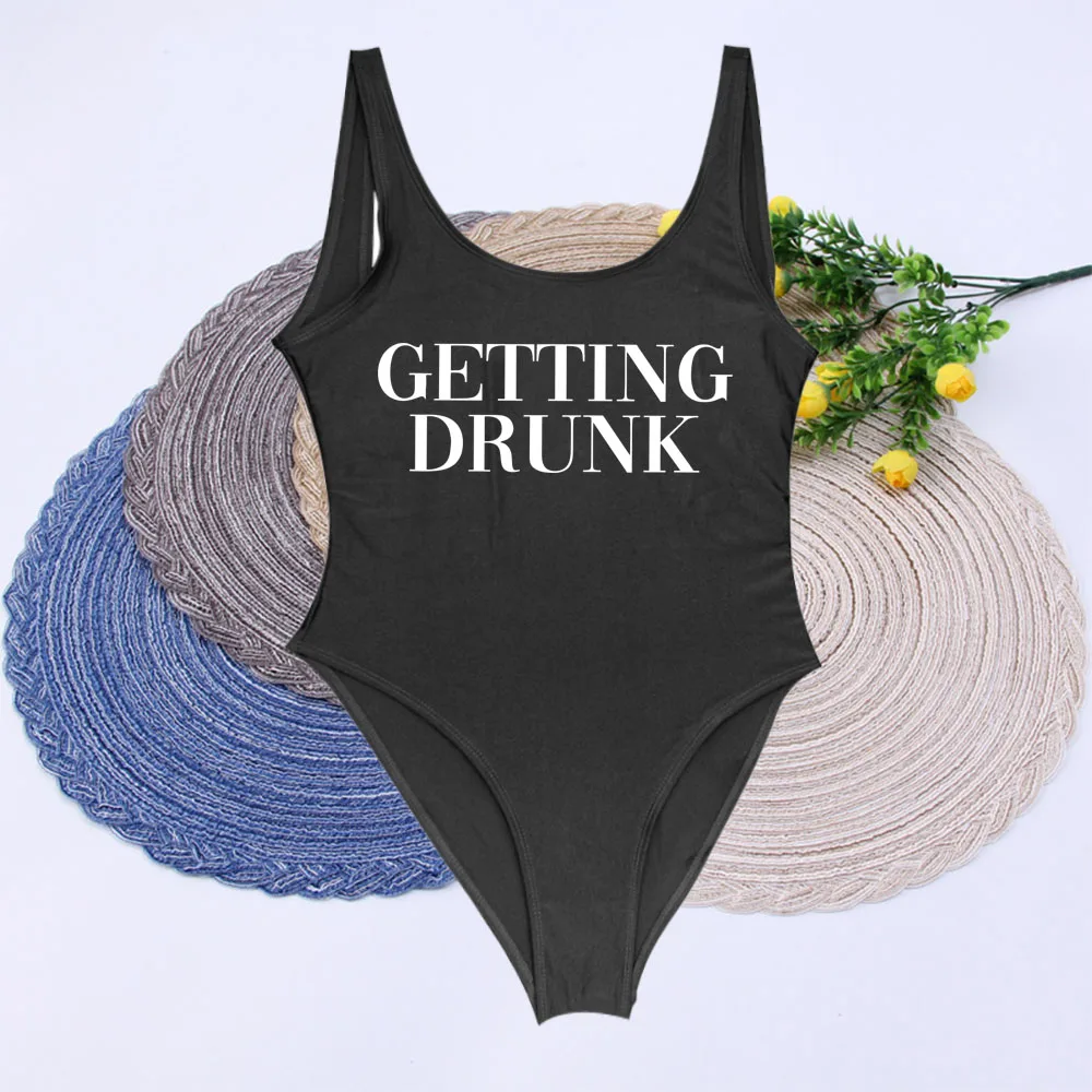 Getting Married White Bride Swimsuits Women One Piece Wedding Bathing Suits Team Bridesmaid EVJF Bachelorette Hen Party Swimwear thumbnail 3
