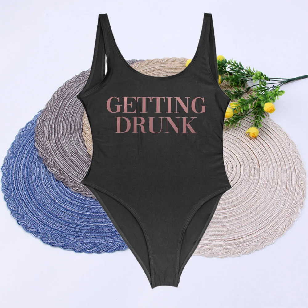 Getting Married White Bride Swimsuits Women One Piece Wedding Bathing Suits Team Bridesmaid EVJF Bachelorette Hen Party Swimwear thumbnail 2