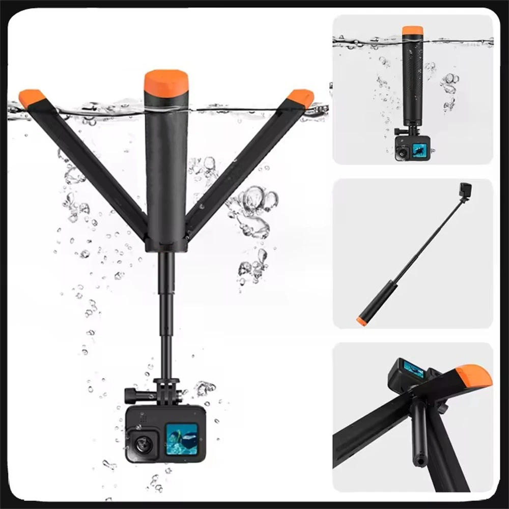underwater buoyancy pole extendable selfie stick tripod suitable for GoPro Insta360 DJI OSMO sports camera accessories thumbnail 2