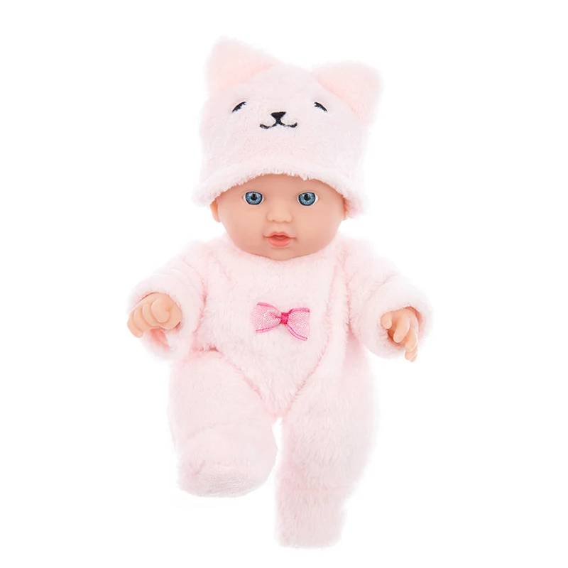 8Inch/20cm Cute Baby Doll With Plush Bear Pajamas Waterproof Vinyl Bebe Doll Toddler Reborn Doll Girls Birthday Gifts ﻿ thumbnail 6