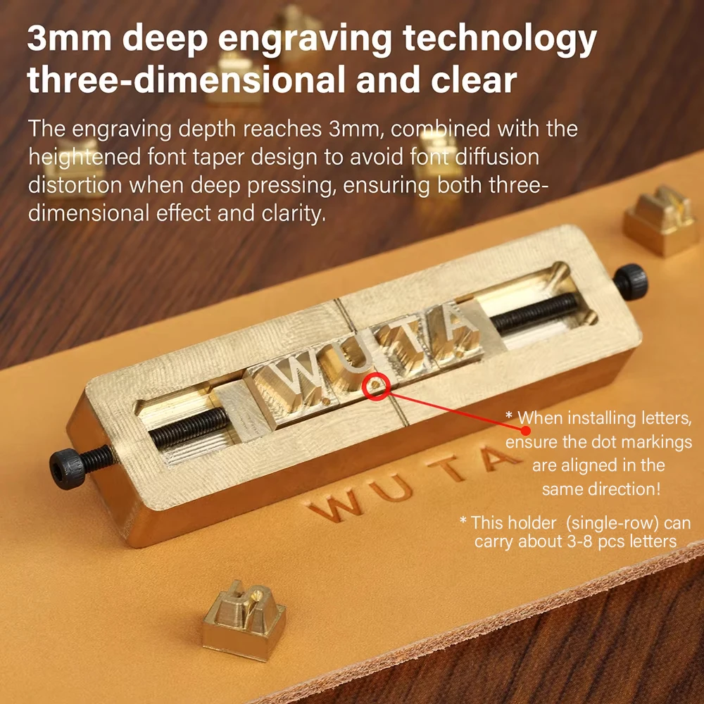 WUTA Brass Stamps Letter Number Alphabet Symbol Custom Personalized Logo Embossing Mold for Hot Foil Stamping Machine DIY Gifts thumbnail 5