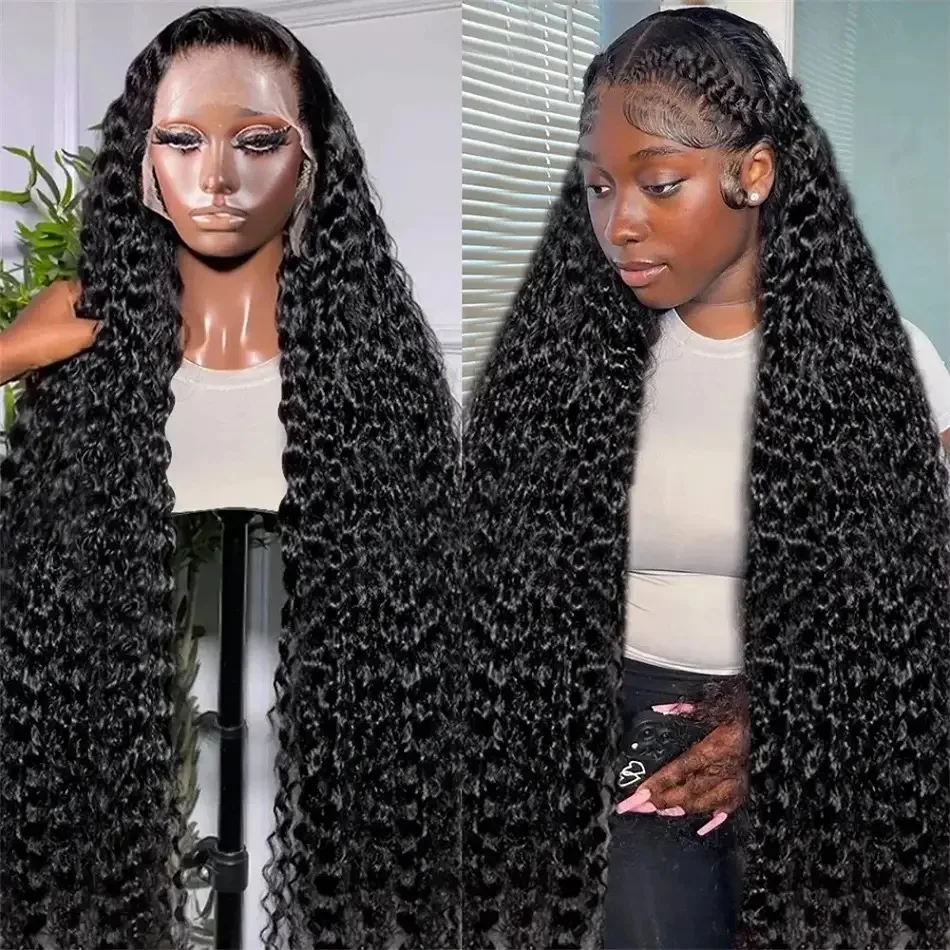 Kinky Curly 13X4 Lace Frontal Synthetic Wig For Black Women Glueless Wigs Baby Hair Preplucked Bleach Knots Cosplay Daily Party thumbnail 3
