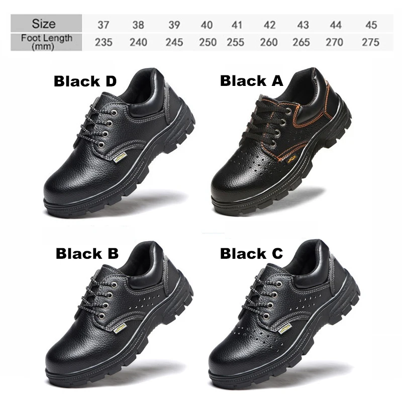 Oulylan Steel Toe Cap Safety Shoes Men Leather Waterproof Work Boots Anti Puncture Non-slip Sneakers Breathable Labor Footwear thumbnail 6