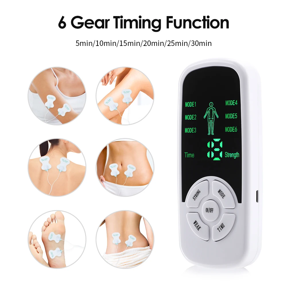 EMS Electric Muscle Therapy Stimulator Electrode Massage Pads Meridian Physiotherapy Pulse Abdominal Body Massager thumbnail 4
