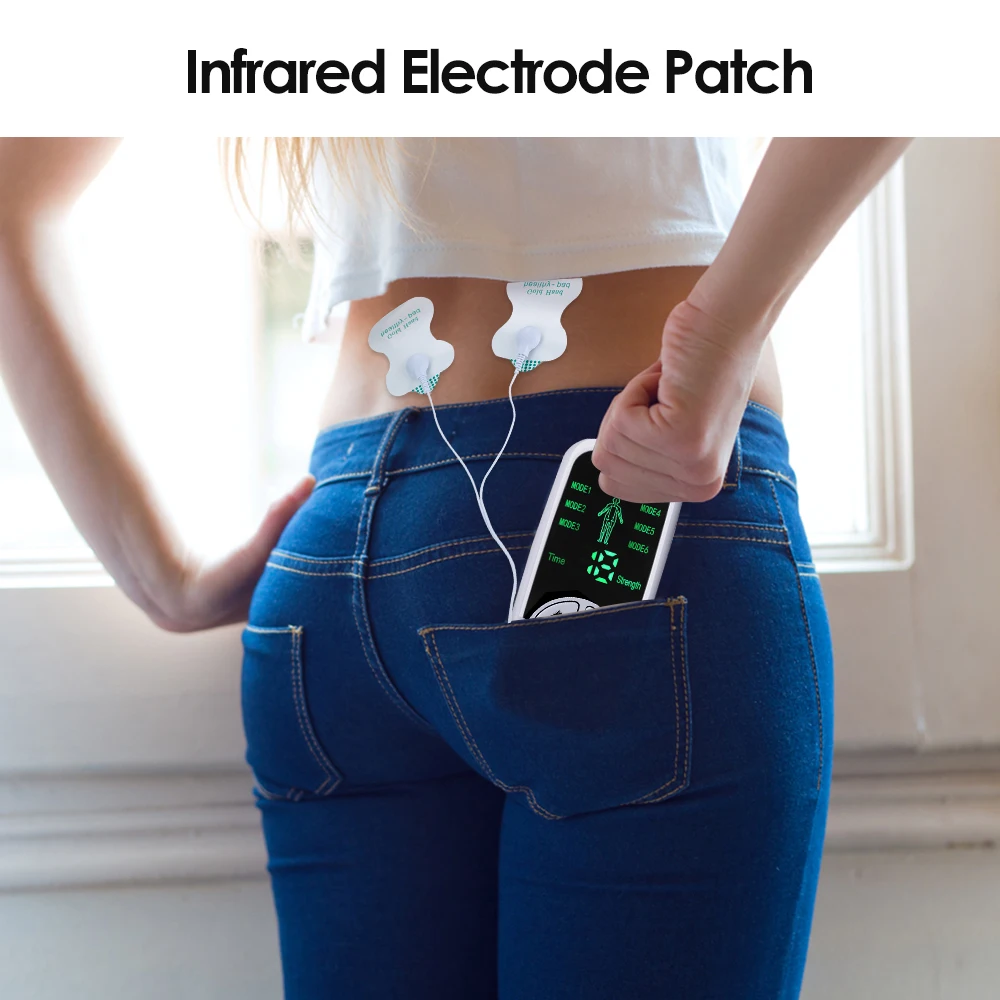 EMS Electric Muscle Therapy Stimulator Electrode Massage Pads Meridian Physiotherapy Pulse Abdominal Body Massager thumbnail 5