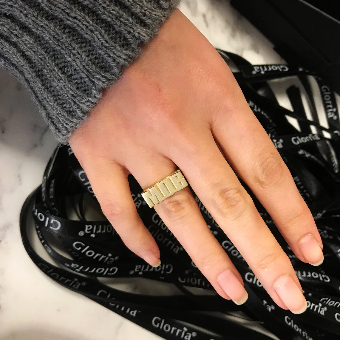Custom Gold Gothic Rings for Men Women Stainless Steel Name Ring Personalized Chunky Knuckle Rings Luxury Birthday Gifts thumbnail 4