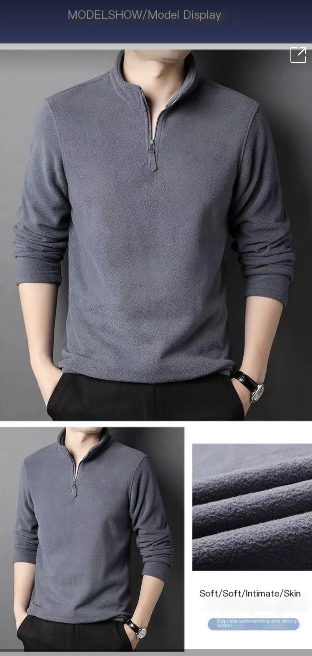 Sweatwear Mens Anti-pilling High Quality Knitted Turtleneck Sweater Slim Fit Long Sleeve Pullover Solid Color Trend Men Clothing thumbnail 6