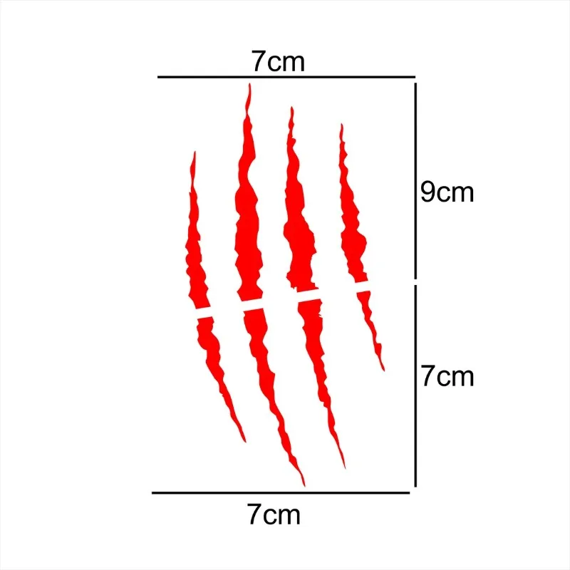 Motorcycle Helmet Stickers Cool Monster Claw Scratch Stripe Vinyl Decals Waterproof DIY Motorbike Fuel Tank Scooter Body Decor thumbnail 3