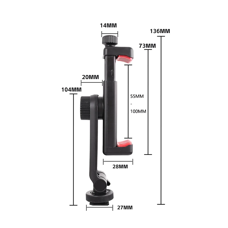 Camera Hot Shoe Phone Tripod Mount Holder Mobile Smartphone Support Cold Shoe Adapter for Iphone Samsung Photography Accessories thumbnail 2