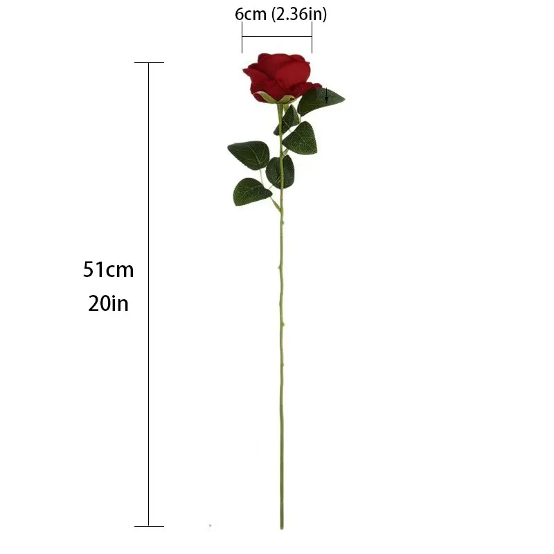 1/5/10/20pcs Roses Artificial Flowers Rose Flower Branch Artificial Red Roses Realistic Fake Rose for Wedding Home Decor thumbnail 2