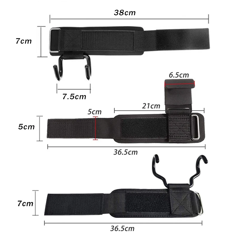 Weight Lifting Hook Grips With Wrist Wraps Hand-Bar Wrist Strap Gym Fitness Hook Weight Strap Pull-Ups Power Lifting Gloves thumbnail 2