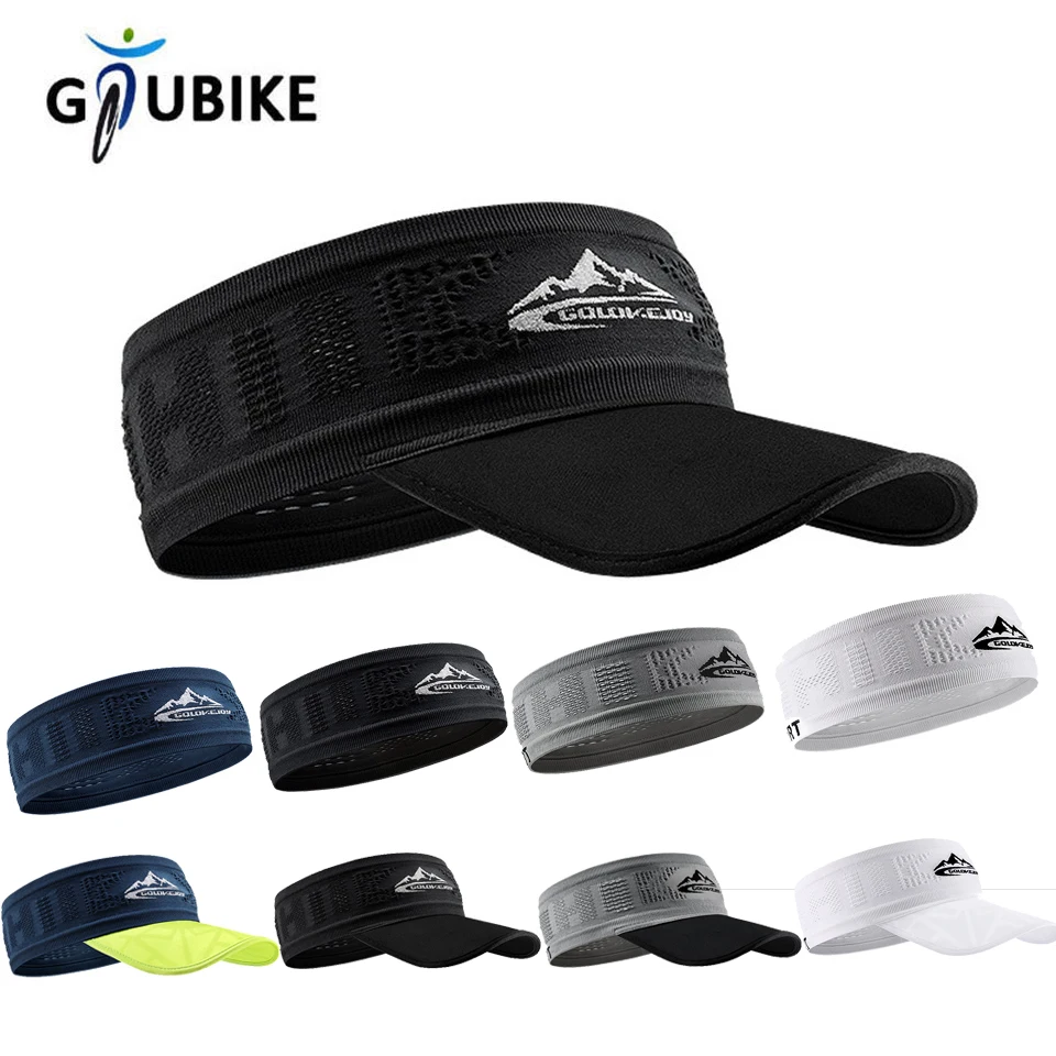 GTUBIKE Cool Elastic Sports Visor Elastic Non-slip Headband Outdoor Running Sweat-absorbent and Breathable Anti-perspirant Belt