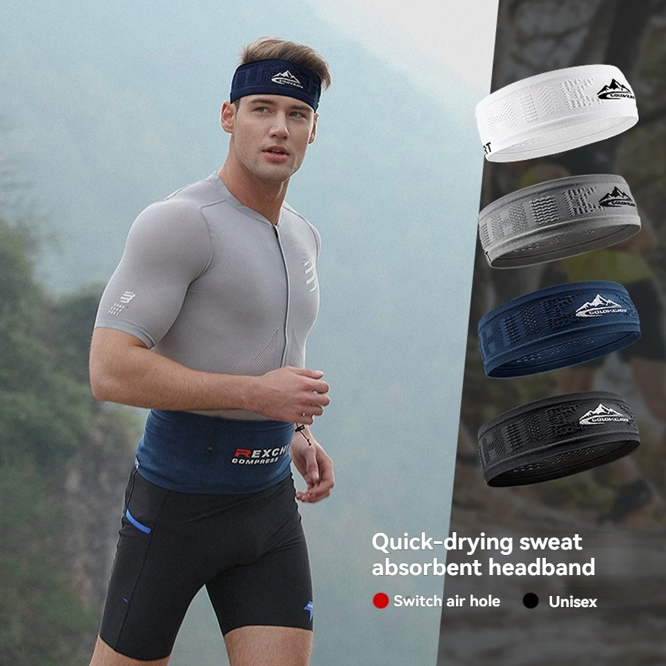 GTUBIKE Cool Elastic Sports Visor Elastic Non-slip Headband Outdoor Running Sweat-absorbent and Breathable Anti-perspirant Belt thumbnail 4
