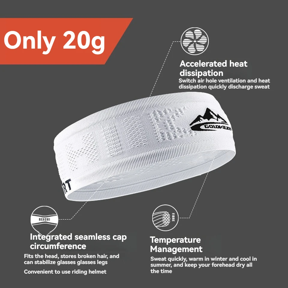 GTUBIKE Cool Elastic Sports Visor Elastic Non-slip Headband Outdoor Running Sweat-absorbent and Breathable Anti-perspirant Belt thumbnail 2
