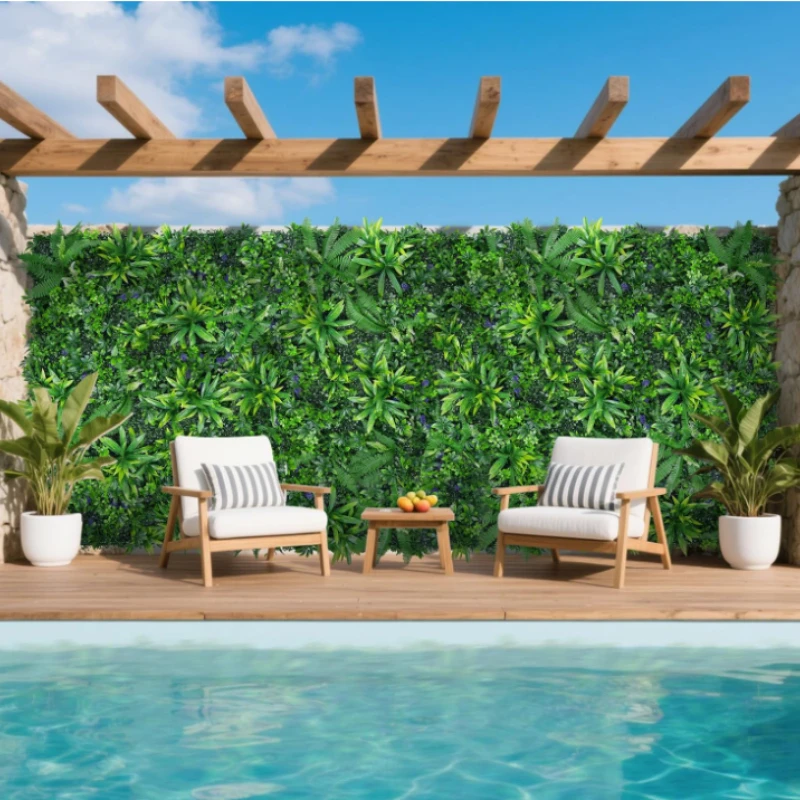 Artificial Plants Grass Wall Panel Boxwood Hedge for Indoor Outdoor Home Garden Vertical Decoration Fake Plant Grass Wedding thumbnail 4
