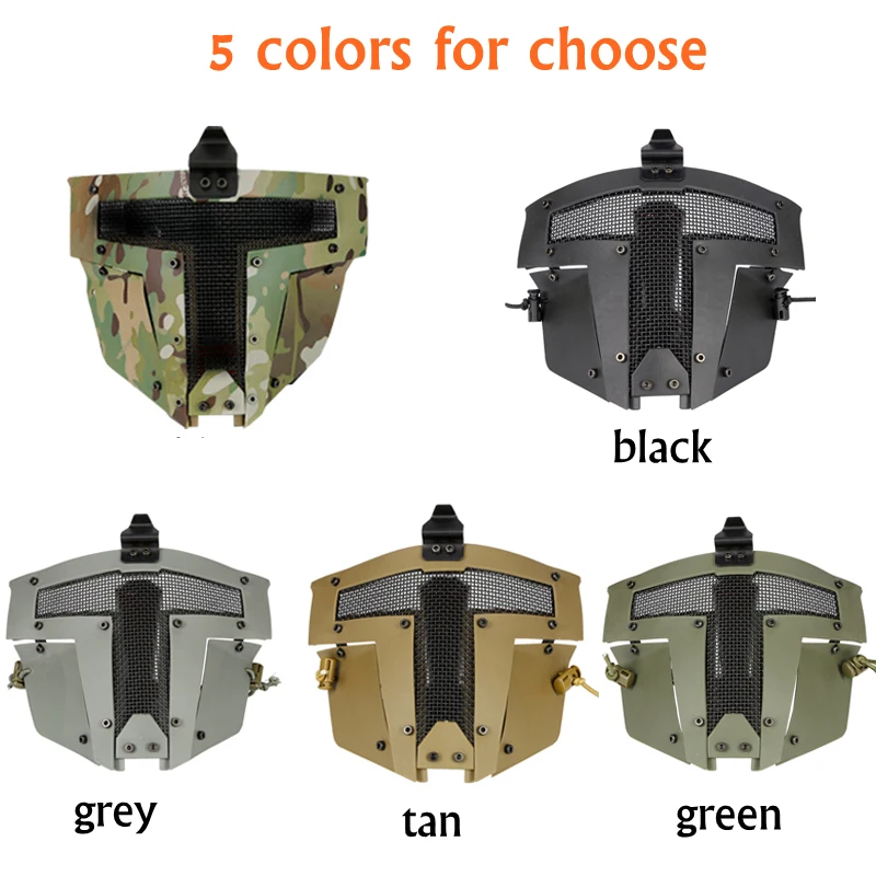 Tactical Mask Half Face Cover Fit for Fast Helmet Airsoft Paintball CS Shooting Hunting Accessories thumbnail 5