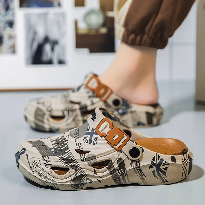New Men Clogs Luxury Design Summer Shoes Sandals Daily Walking Beach Indoor Footwear Size 39-46 Comfortable Men Shoes Slippers thumbnail 5