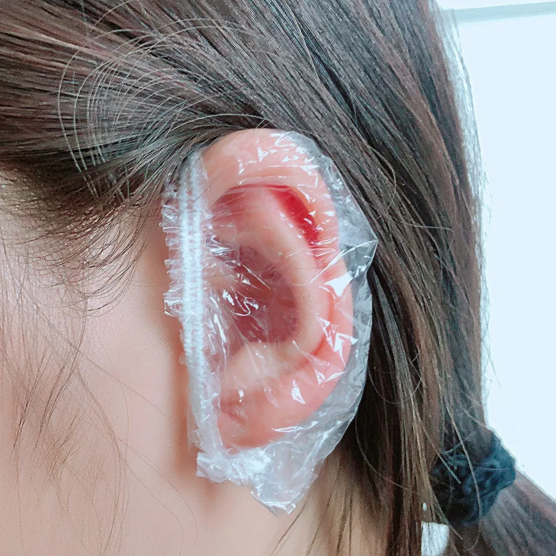 100/200/500PCS Disposable Earmuff Transparent Elastic Shower Hair Dye Ear Protection Cover Tool Shield Waterproof Earpack thumbnail 4