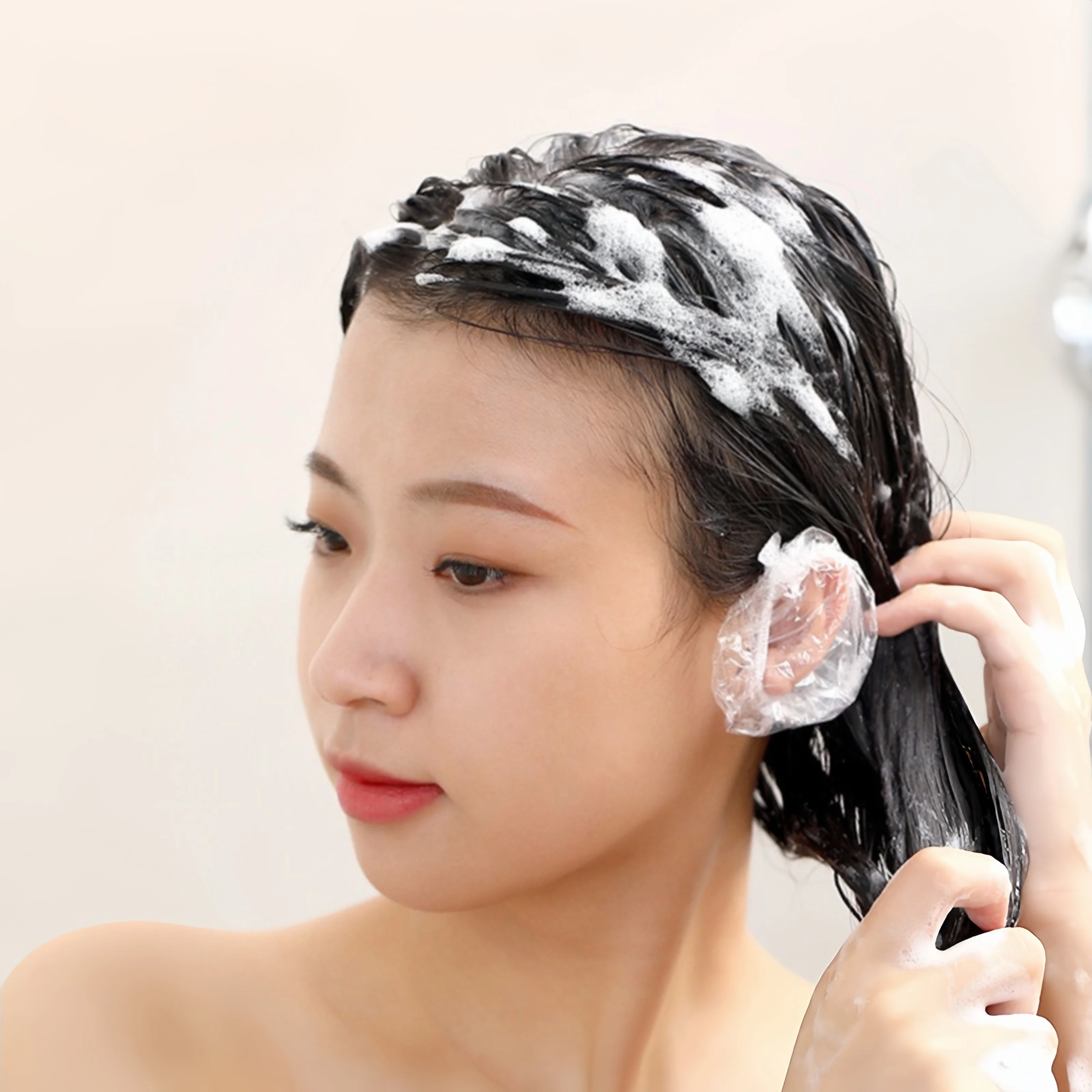 100/200/500PCS Disposable Earmuff Transparent Elastic Shower Hair Dye Ear Protection Cover Tool Shield Waterproof Earpack thumbnail 3