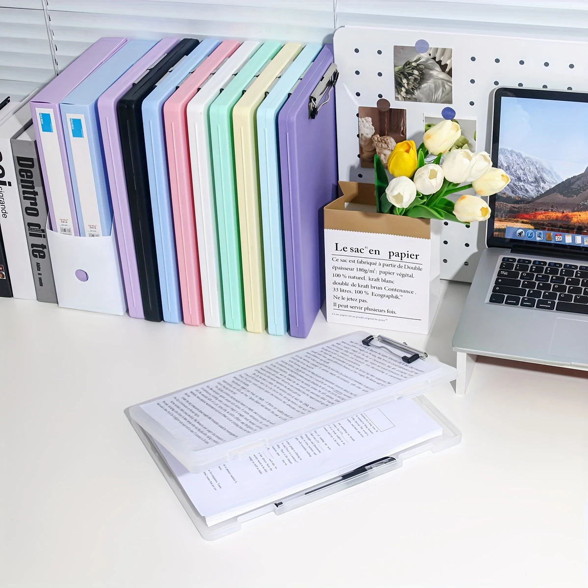 1pc A4 writing board file box, 2-in-1 A4 document and photo multifunctional storage box, portable organization tool for office thumbnail 3