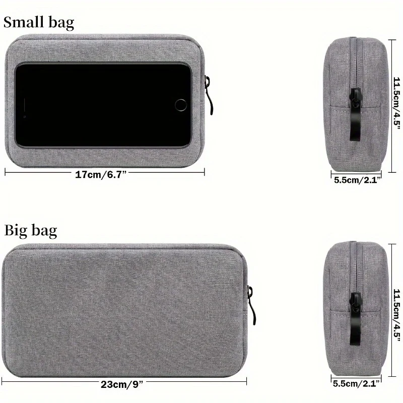 Waterproof Digital Accessories Storage Bag Large Capacity Portable Travel Carrying Organizer Bag for Mobile Phone USB Cable Band thumbnail 2