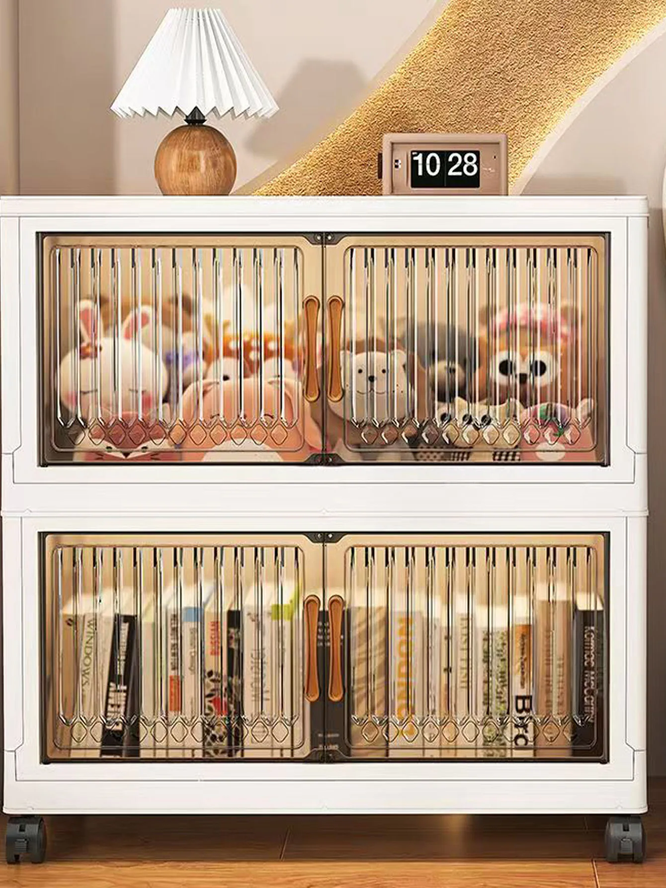 Clothing Storage Box, Large Capacity, Extra-Large Household Wardrobe, Quilt Plastic Organizer Box, Clothing Folding Cabinet, Storage Cabinet thumbnail 2