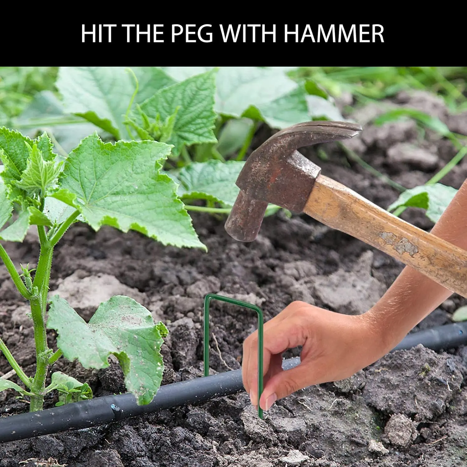 Heavy Duty Galvanized Steel Garden Stakes U-type Staples Securing Pegs Landscape Spike Fabric Netting Ground Nail Sod Pins thumbnail 5