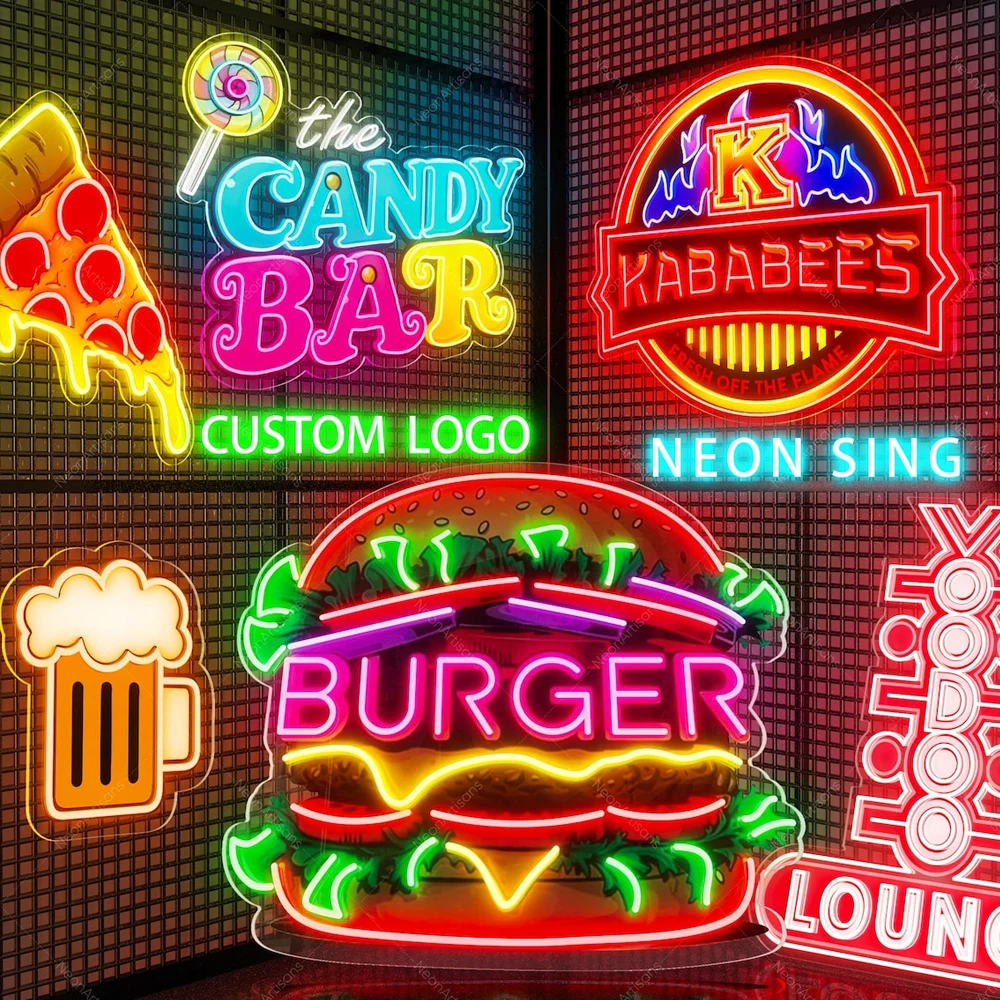 Custom Neon Sign Personalized LED Neon Signs for Wall Decor Lamp Bedroom Wedding Birthday Gift Party Bar Shop Logo Decorations thumbnail 4