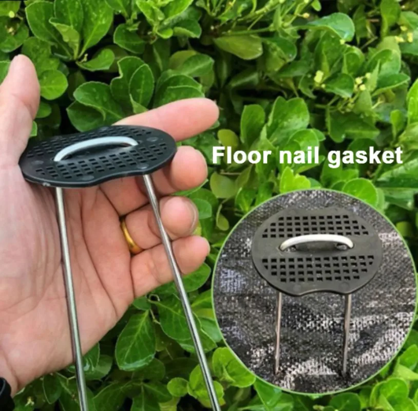 Galvanized Steel Garden Stakes with Gaskets U-Shape Landscape Pins Staple Ground Nail Fence Irrigation Tubing Film Fixed Pegs thumbnail 2