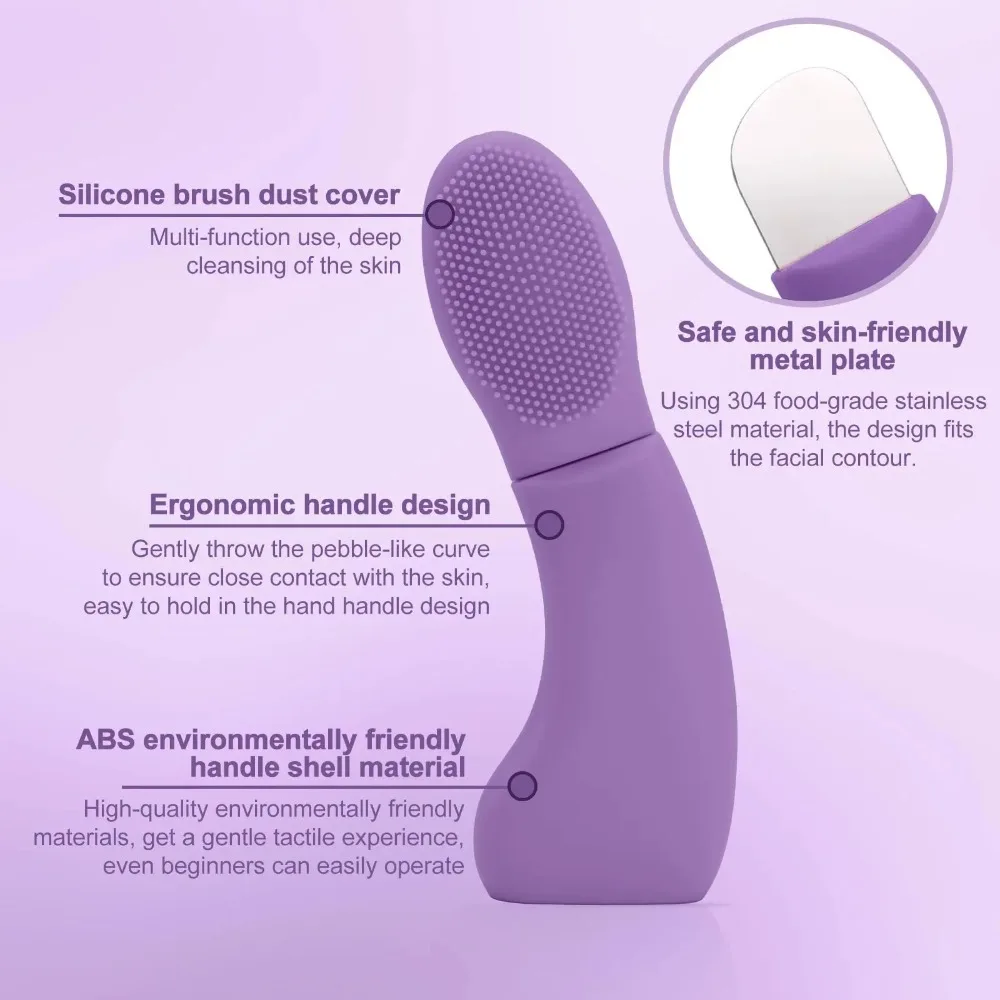 2 in 1 Facial Blackhead Removal Tool Silicone Face Scraper for Deep Cleansing Face Spatula Nose Whitehead Remover Skin Care Tool thumbnail 2