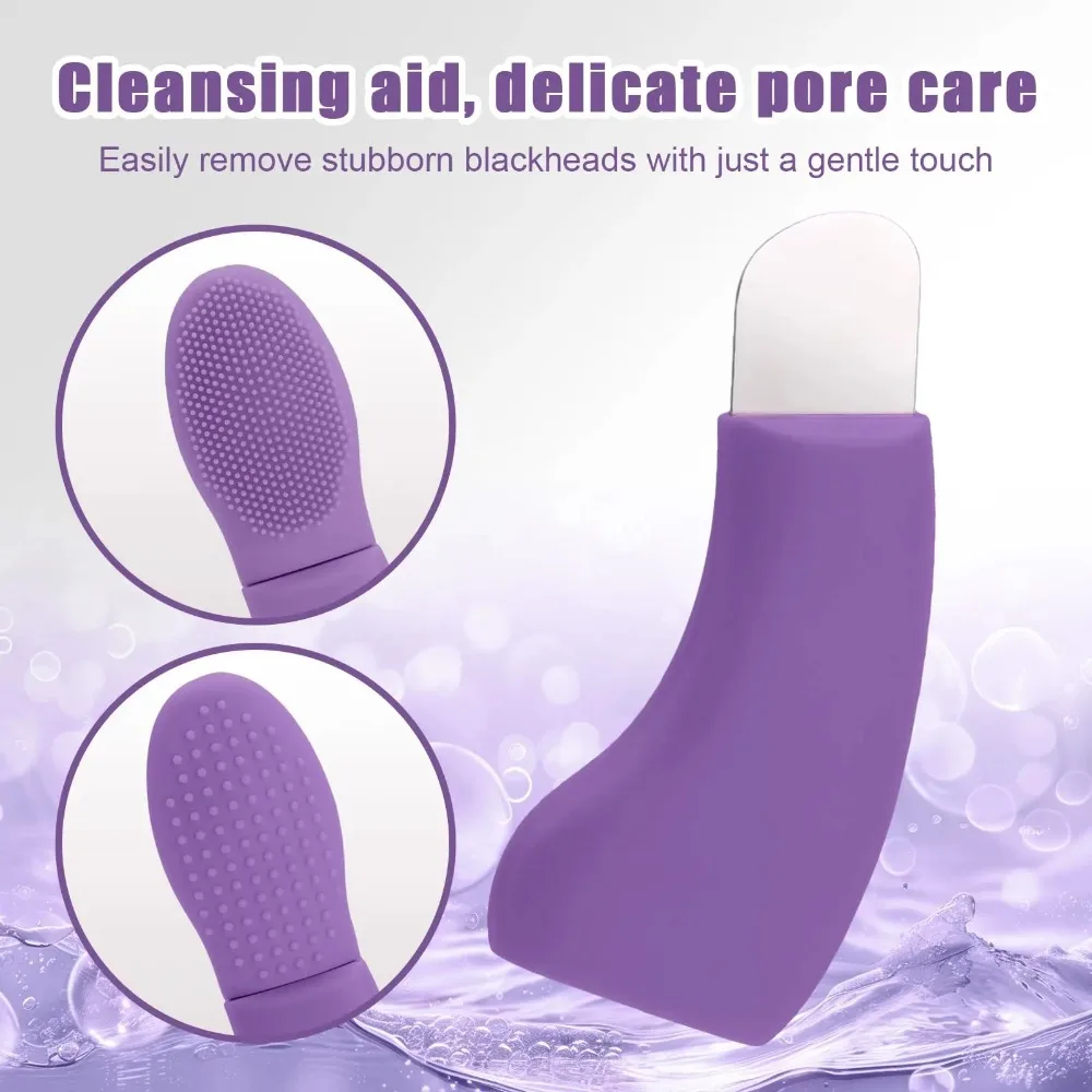 2 in 1 Facial Blackhead Removal Tool Silicone Face Scraper for Deep Cleansing Face Spatula Nose Whitehead Remover Skin Care Tool thumbnail 4