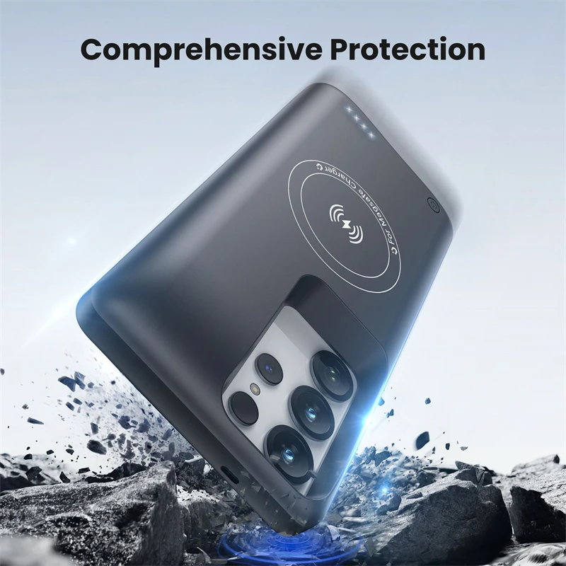 10000mAh Macsafe Charger Wireless Battery Charger Case for Samsung S22 S23 S24 S25 Ultra Plus Cover Mobile Phone Power Bank