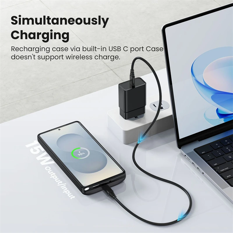 10000mAh Macsafe Charger Wireless Battery Charger Case for Samsung S22 S23 S24 S25 Ultra Plus Cover Mobile Phone Power Bank thumbnail 5