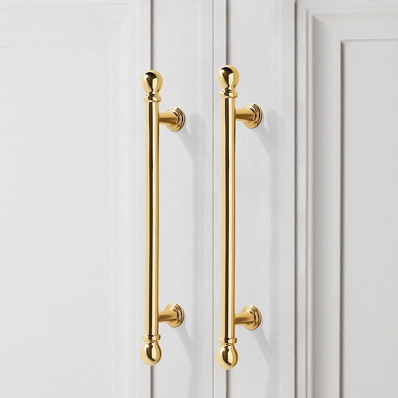 Luxury cabinet door handles, French-style cabinet and drawer single-hole knobs, electroplated gold pulls, furniture accessories thumbnail 6