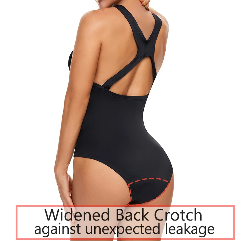 Leakproof Menstrual Period Swimming Women One piece Swimsuit Teenagers Swimwear