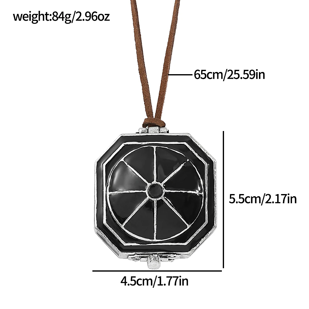 Jack Sparrow Box Compass Pendant Necklace Unisex Wanderlust Themed Cosplay Jewelry Choker for Men And Women thumbnail 2