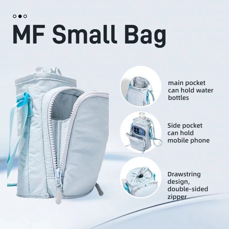 Small Water Bottle Carrier Bag with Adjustable Shoulder Strap Convenient Outdoors Water Bottle Pouch with Phone Pocket thumbnail 3
