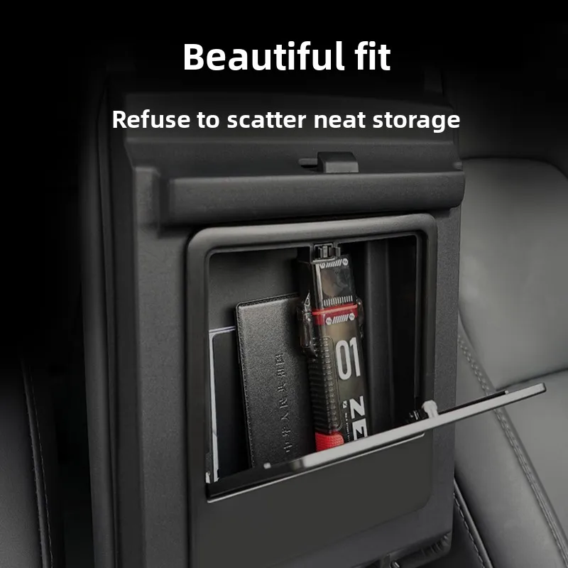 For Tesla Model 3 2017 2018 2019 2020 2021 2022 2023 Car Center Console Tidying Tray Armrest Case Hidden Storage Box Accessories thumbnail 6