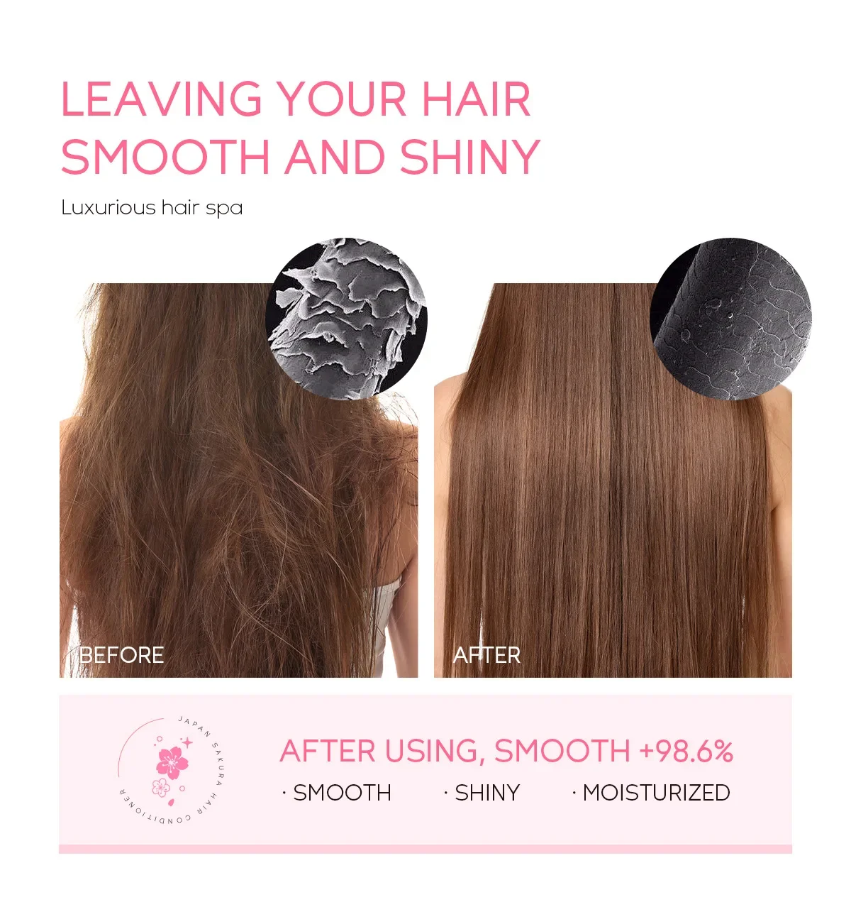 LAIKOU Japan Sakura Shampoo or Hair Conditioner Repair Damaged Hair Moisturizing Nourishing Oil Control Hair Cleansing Care thumbnail 3