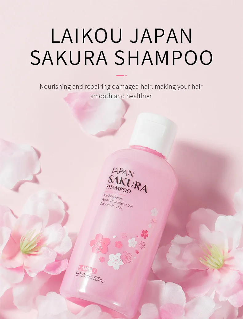LAIKOU Japan Sakura Shampoo or Hair Conditioner Repair Damaged Hair Moisturizing Nourishing Oil Control Hair Cleansing Care thumbnail 5