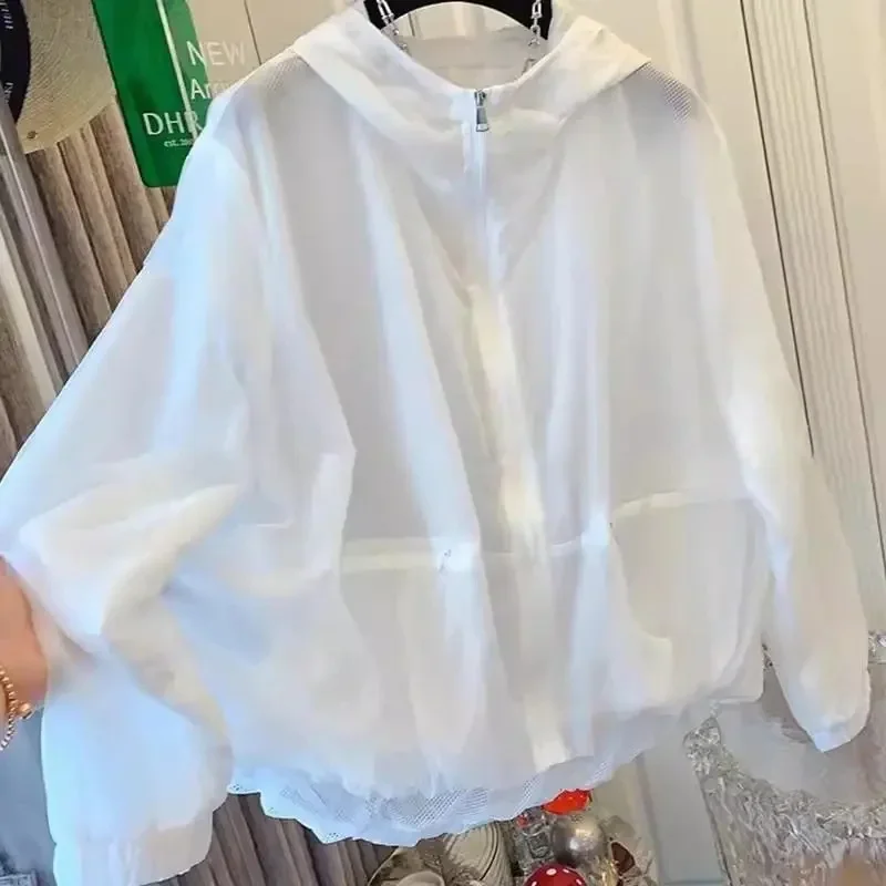 2025 New Sun Protection Clothing Women's Summer Thin Coat Anti-Ultraviolet Breathable Shirt Hooded Windbreaker Female Jacket thumbnail 4