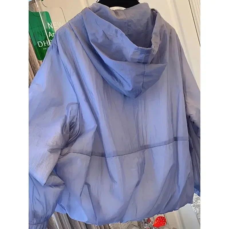 2025 New Sun Protection Clothing Women's Summer Thin Coat Anti-Ultraviolet Breathable Shirt Hooded Windbreaker Female Jacket thumbnail 5