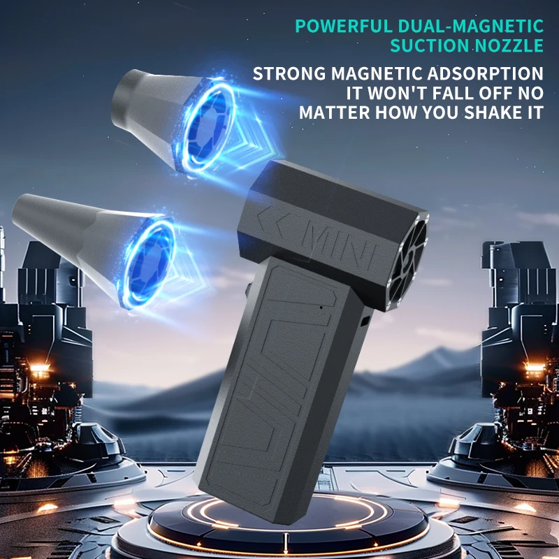 Violent Fan 130000RPM Powerful Air Blower Vacuum Dust Cleaner Type-C Charging Strong Winds 41m/s Brushless Turbo Jet Blower ﻿ thumbnail 4