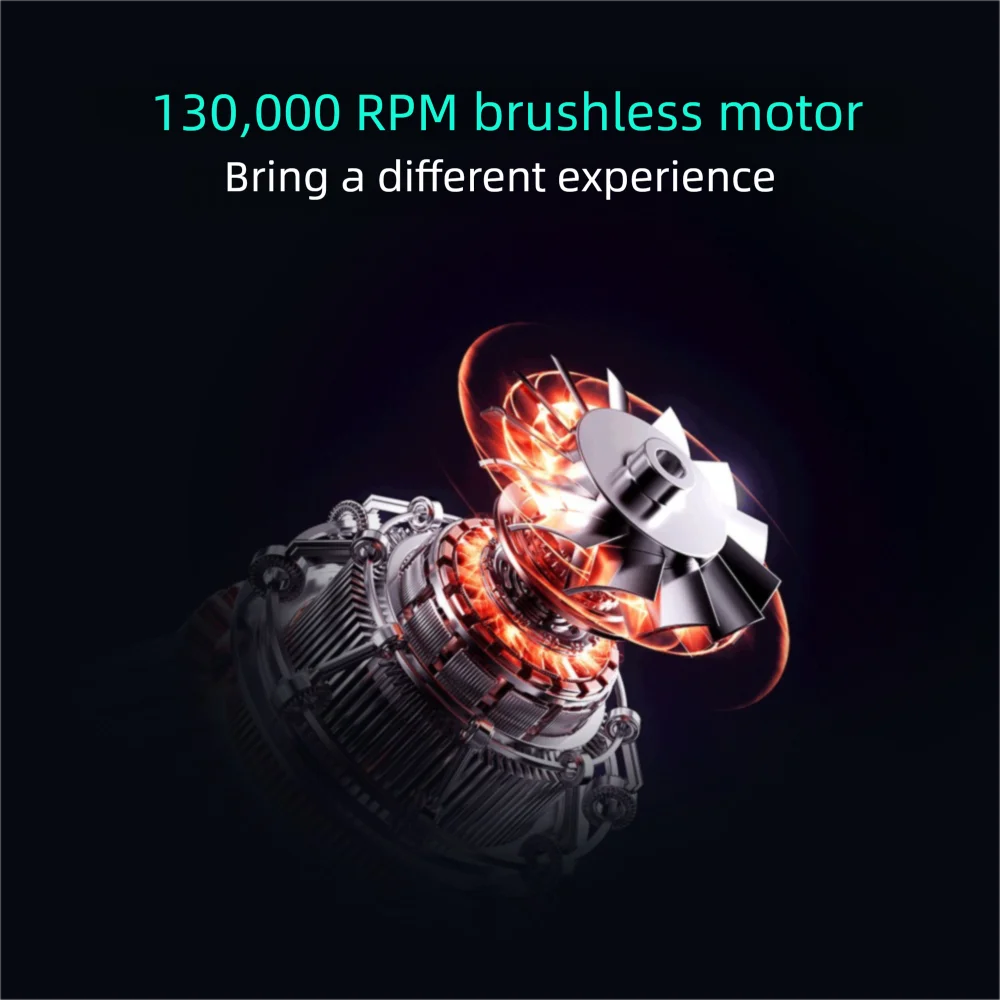 Violent Fan 130000RPM Powerful Air Blower Vacuum Dust Cleaner Type-C Charging Strong Winds 41m/s Brushless Turbo Jet Blower ﻿ thumbnail 3