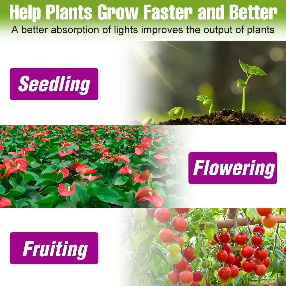 E27 LED Plant Grow Lights GU10 220v Full Spectrum Indoor Hydroponics Flower Seeds Promote Growth Vegetables Cultivation LampE14 thumbnail 6