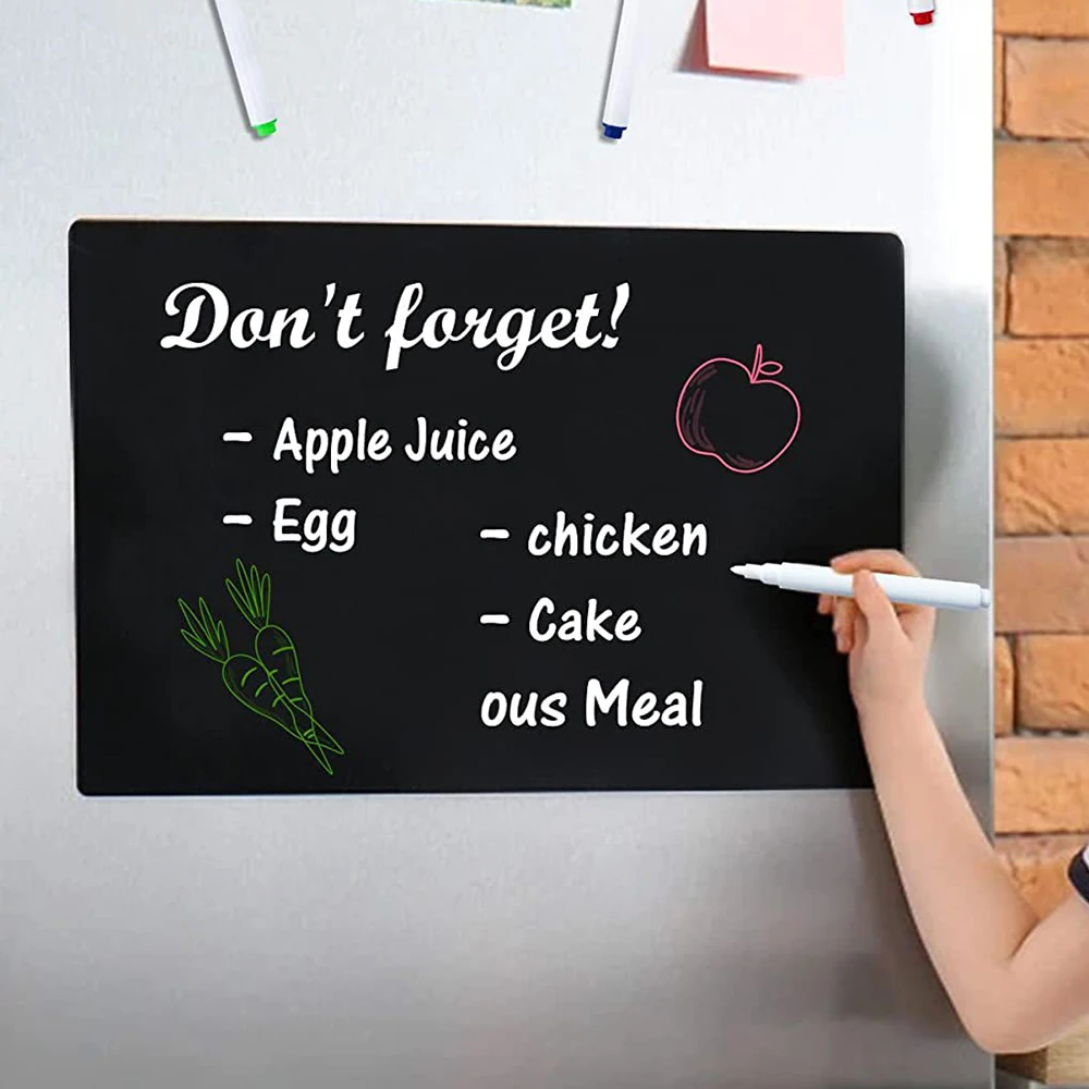 A4 Magnetic Dry Erase Board - Portable Fridge Whiteboard with Magnetic Backing, Small Blackboard for Home Office School thumbnail 2
