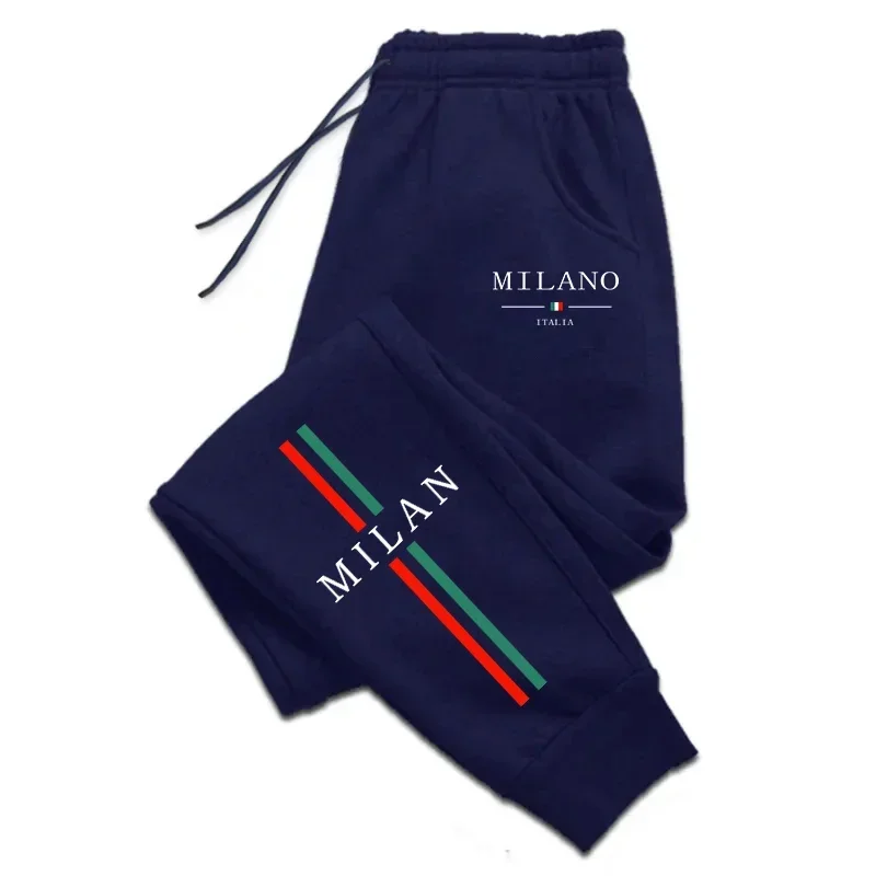 2025 Hot Sale Milan City Printed Jogger Pants Men Women Autumn Winter Casual High Quality Outdoor Running Sports Casual pants thumbnail 6